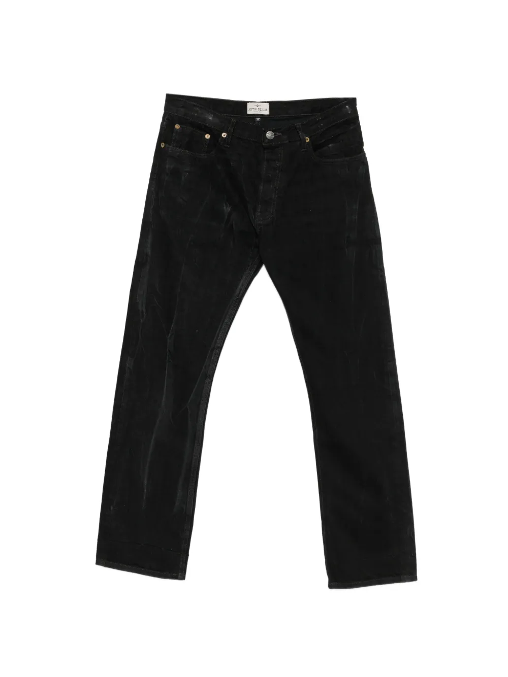 ANTIK DENIM logo-plaque jeans - Nero
