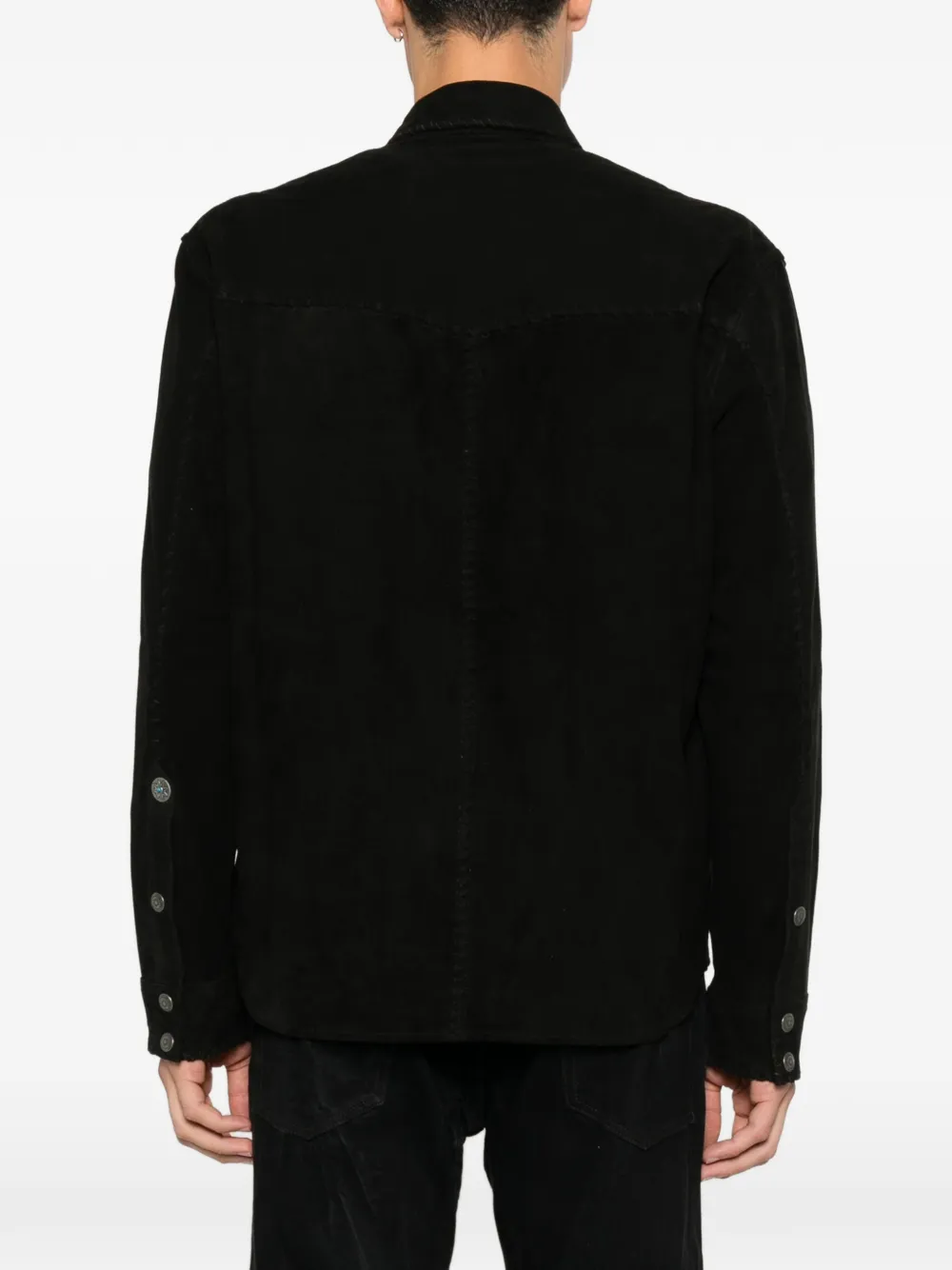 ANTIK DENIM Overhemd met gestikte details en western-stijl Zwart