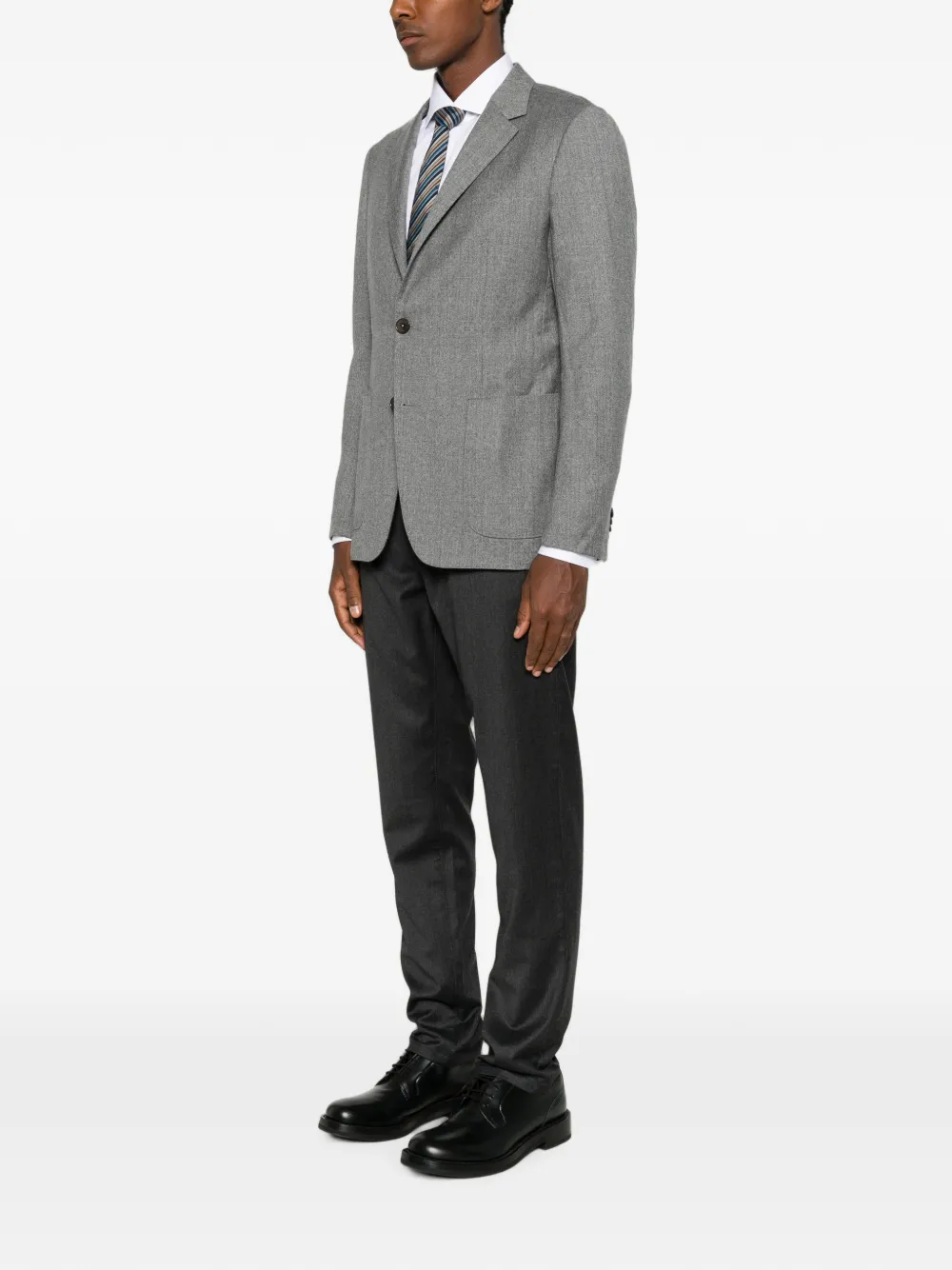 Zegna Jack met opgestikte zak en gekerfde revers Grijs