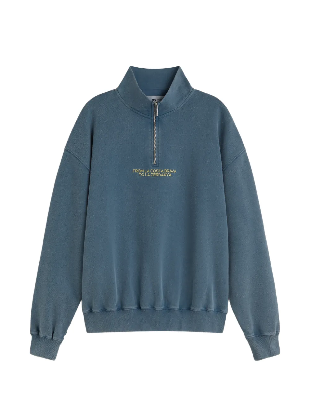 LES HÉRITIERS Roots quarter-zip sweatshirt - Blu