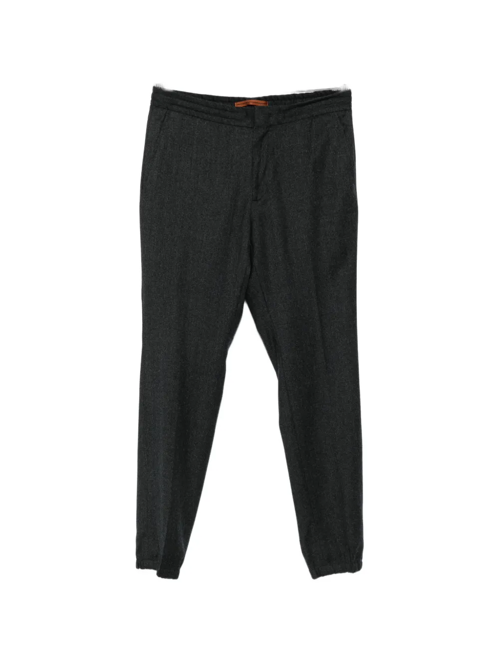 Zegna elasticated-waistband tapered trousers - Grau