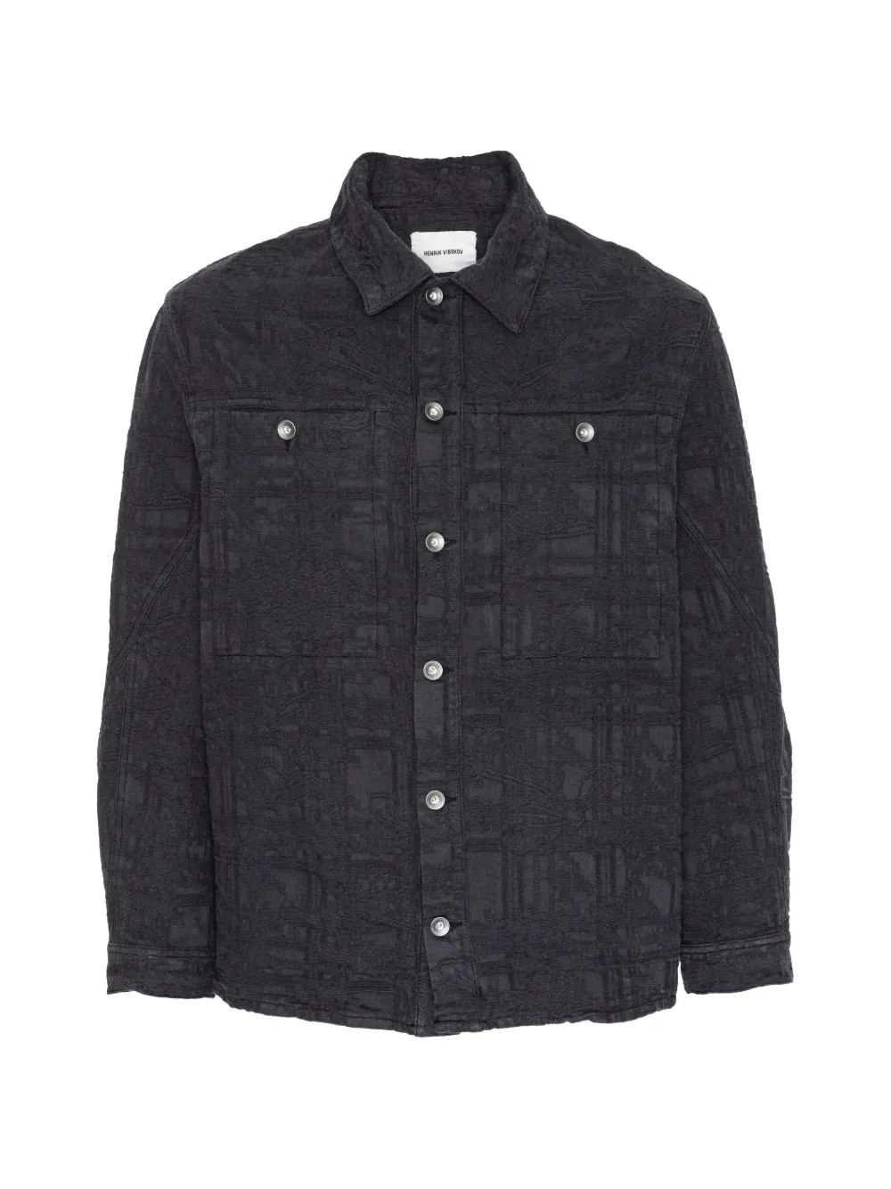 Henrik Vibskov Toadally jacquard shirt jacket - Nero