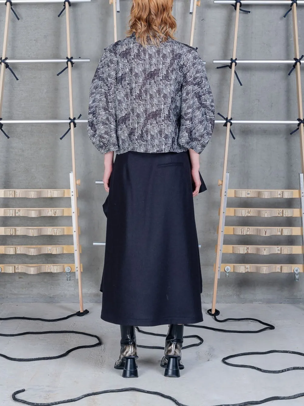 Henrik Vibskov Blouse met ballonmouwen Zwart