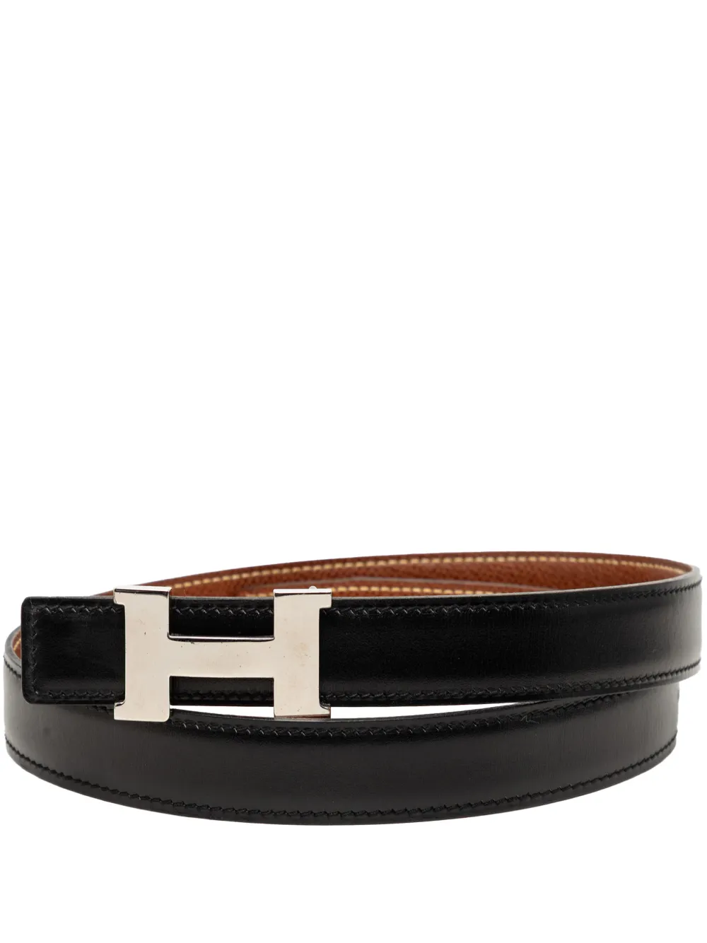 Hermès Pre-Owned 2001 wendbarer Swift and Epsom Constance H Gürtel - Schwarz