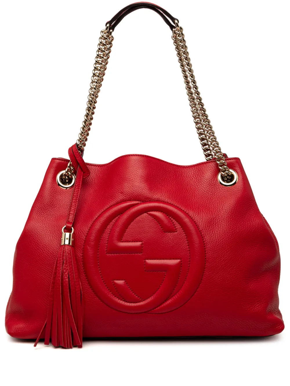 Gucci Pre-Owned Borsa tote Soho Chain media in pelle di vitello 2016-2026 - Rosso