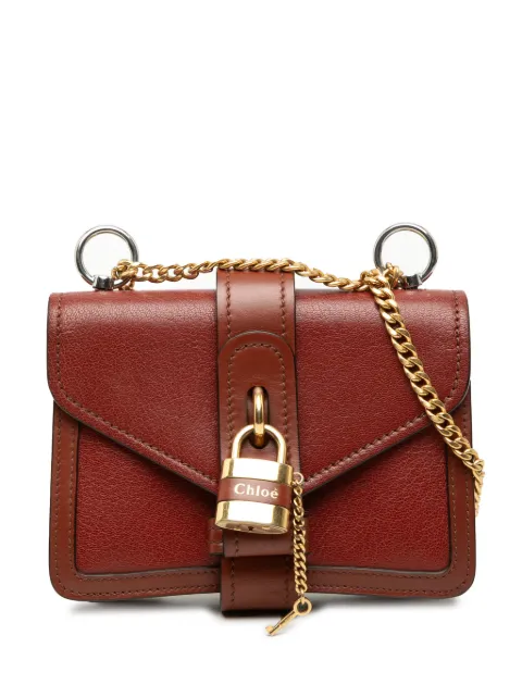 Chloé Pre-Owned 2020 Mini Leather Aby Lock Chain Flap crossbody bag