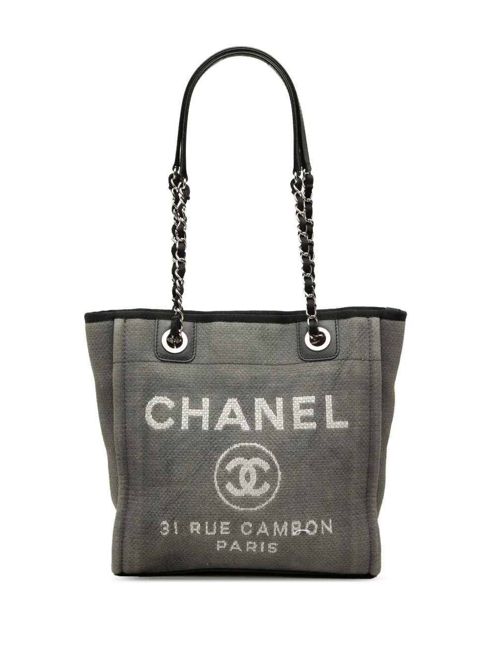CHANEL Pre-Owned 2012 Mini Canvas Deauville tote bag - Grey