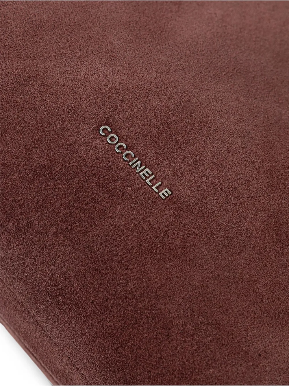 Coccinelle Kleine Boheme suède crossbodytas met gevlochten handvat Bruin
