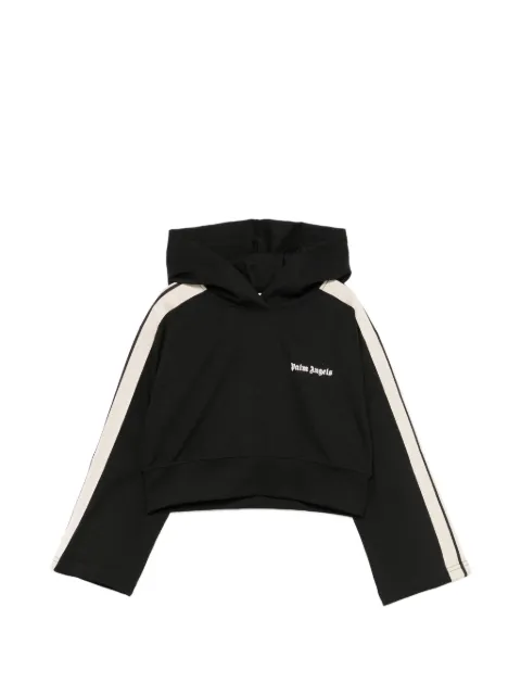 Palm Angels Kids logo-print side-stripe hoodie