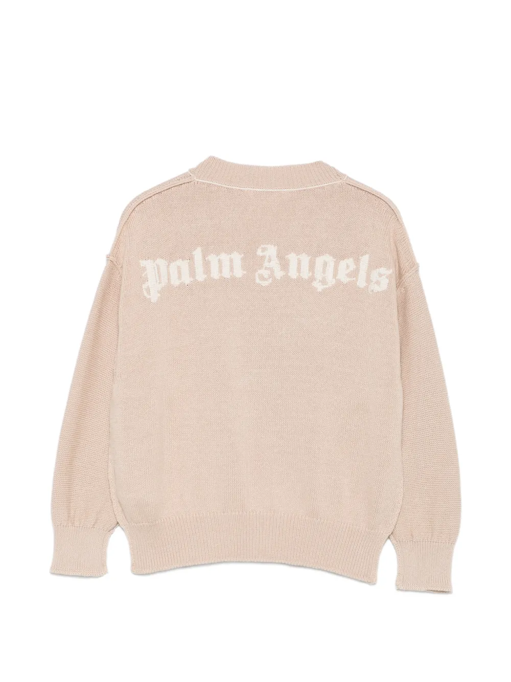 Palm Angels Kids Vest met logo-intarsia Beige