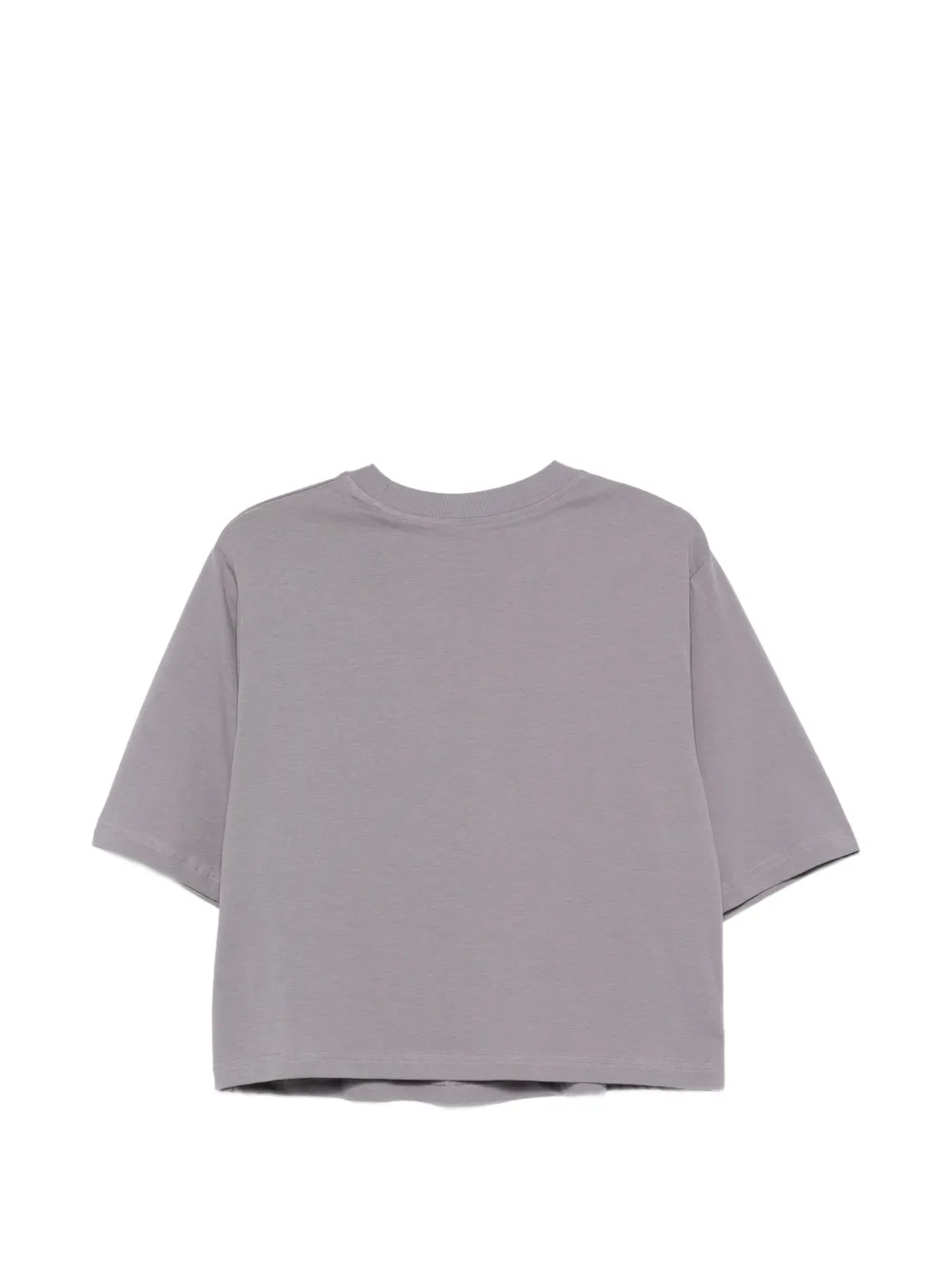 New Balance Trackside cropped T-shirt met geborduurd logo Grijs