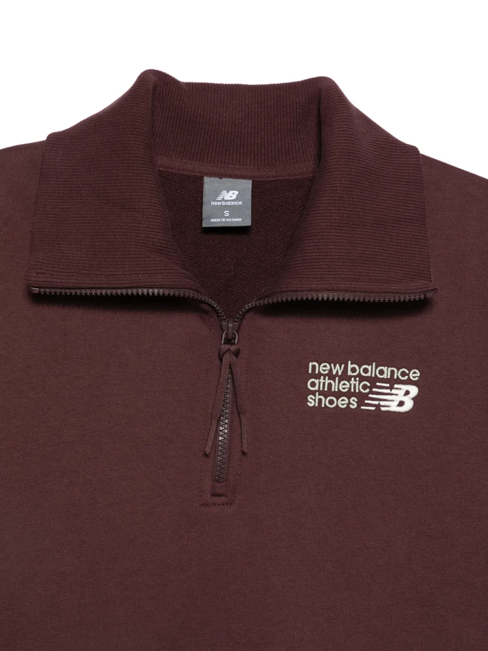 New Balance Athletics Premium sweater met geborduurd logo en halve rits Rood