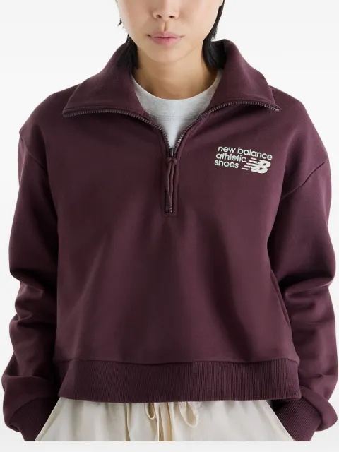 New Balance athletics premium logo half zip sweatshirt