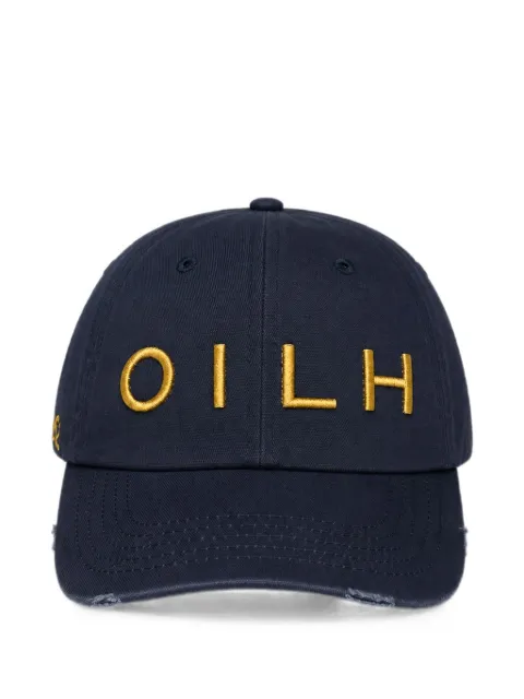 LES HÉRITIERS logo-embroidered distressed baseball cap