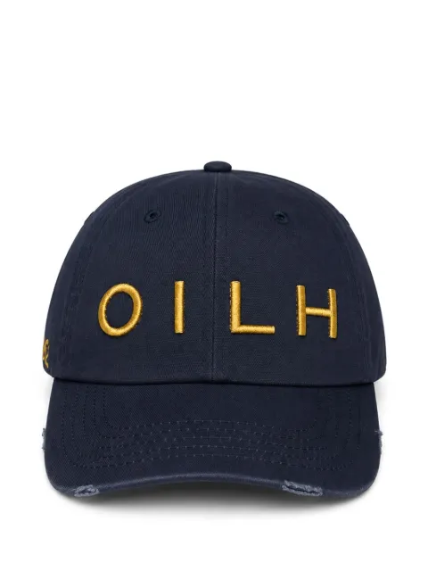 LES HÉRITIERS logo-embroidered distressed baseball cap