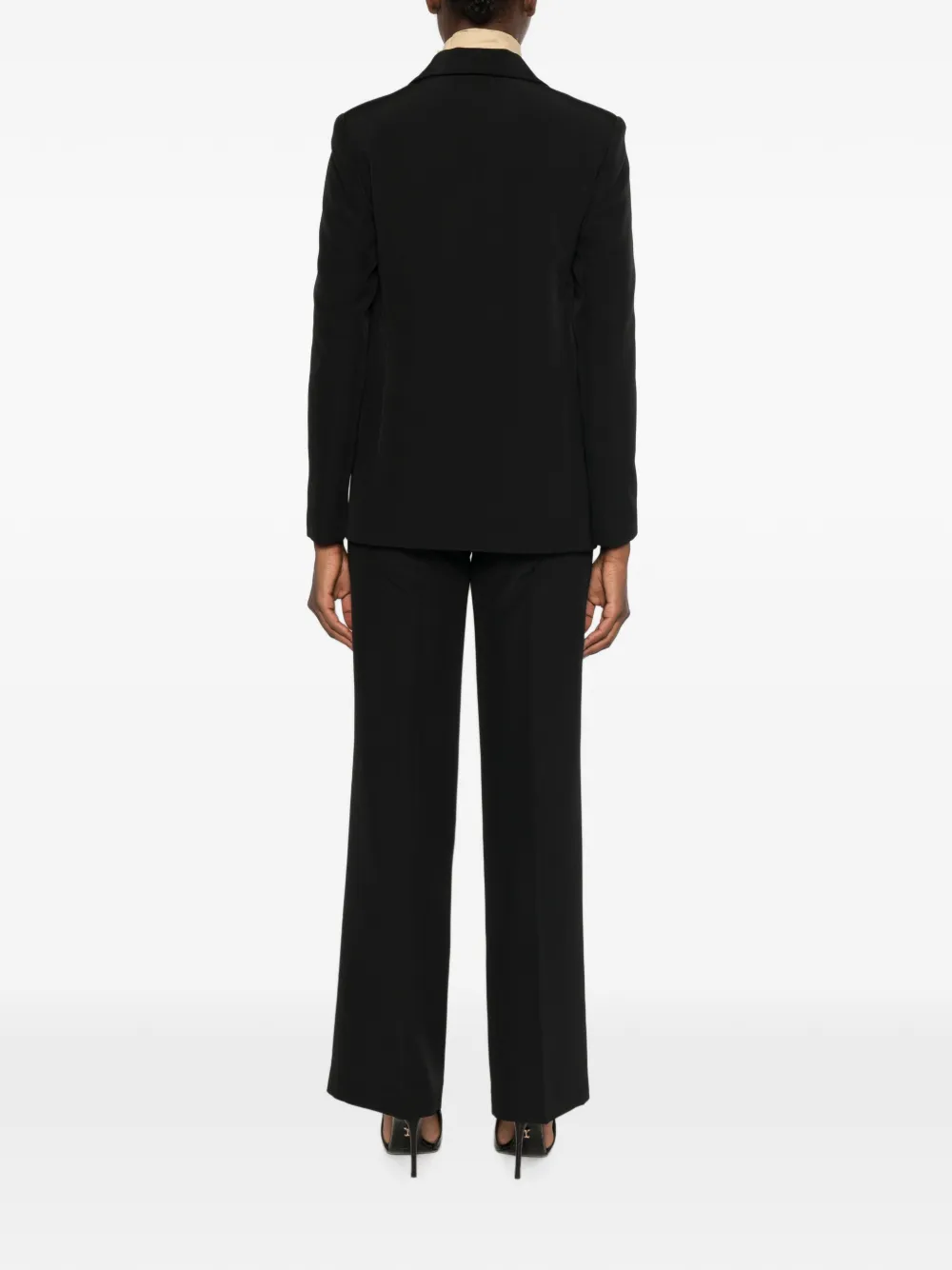 Je Suis le Fleur Pak met sjaalrevers en ruches Zwart