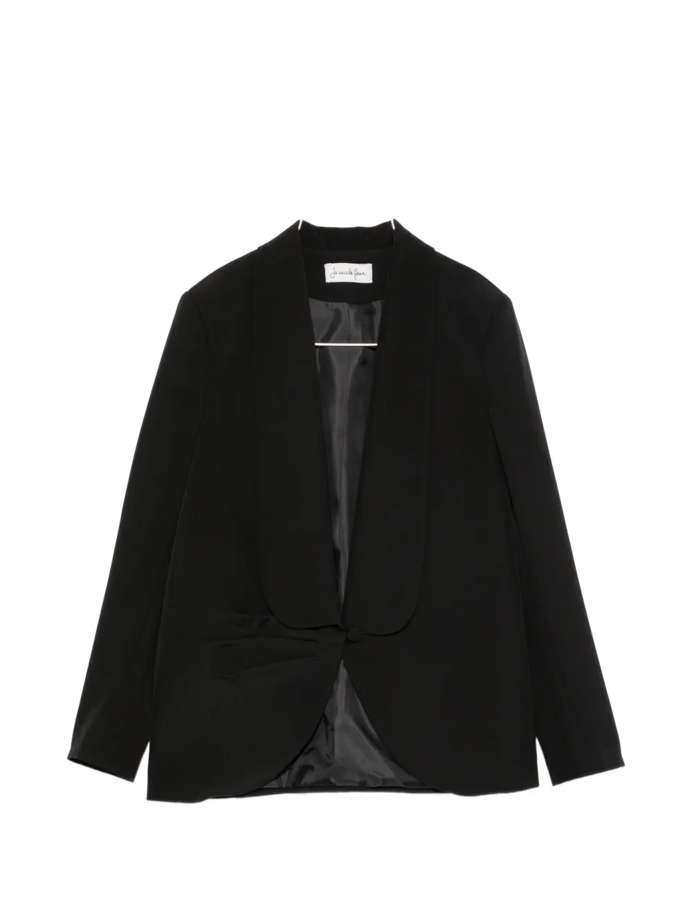 Je Suis le Fleur shawl-lapel ruched-detail suit - Schwarz