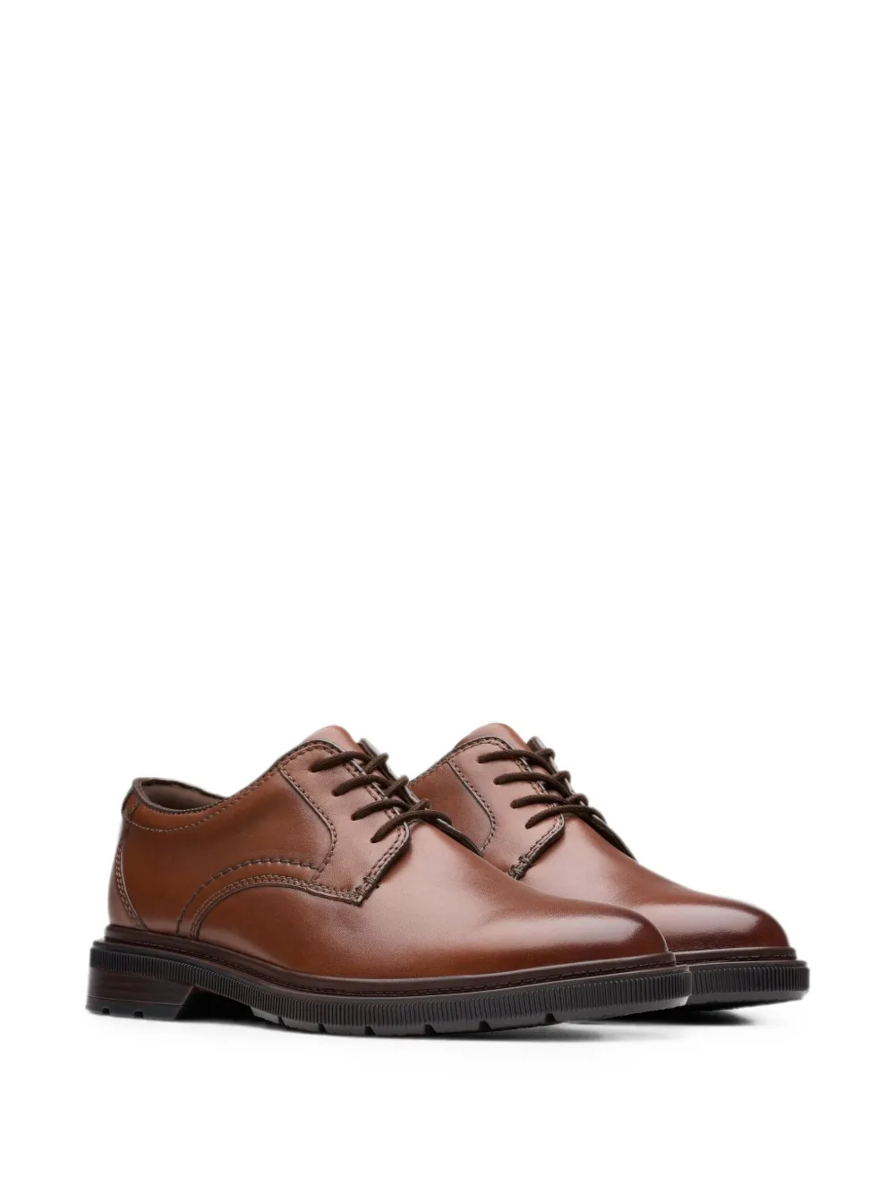 Clarks Originals Burchill leren derby schoenen Bruin