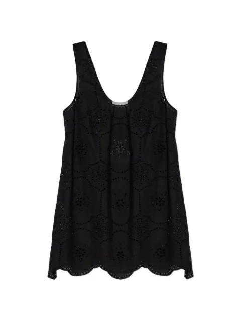 Matteau vestido corto con bordado inglés