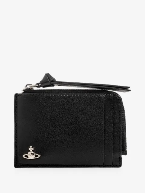 Vivienne Westwood porte-cartes en cuir à plaque Orb