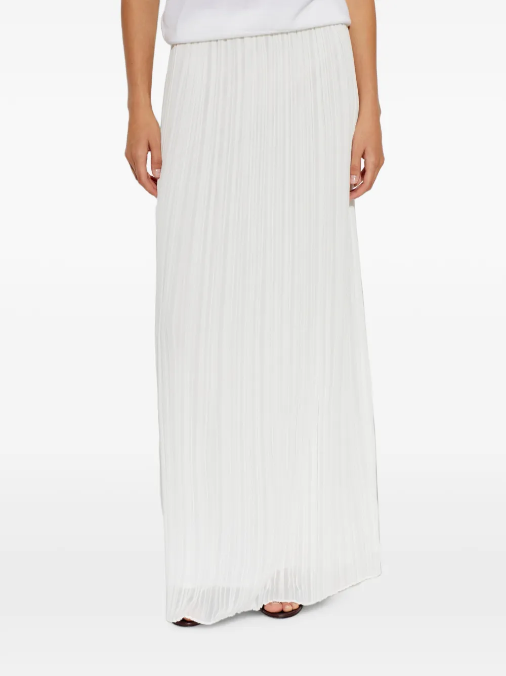 Fabiana Filippi pleated maxi skirt Wit