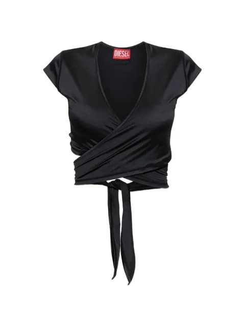 Diesel T-Reno wrap-style cropped top