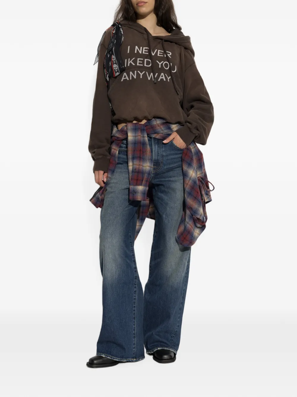 R13 D'Arcy wide-leg jeans Blauw