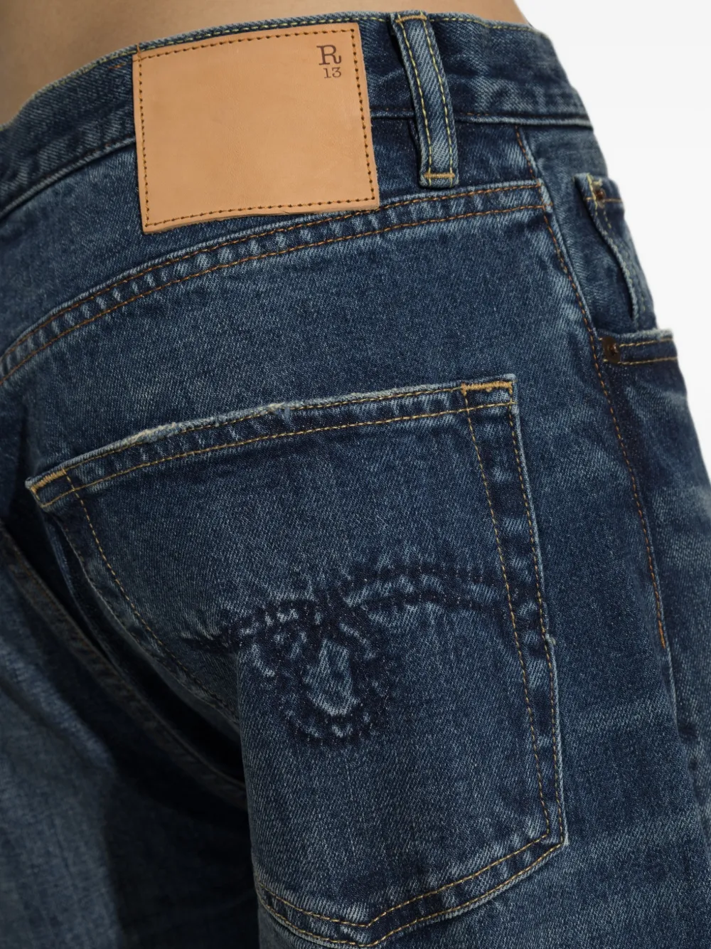 R13 D'Arcy wide-leg jeans Blauw