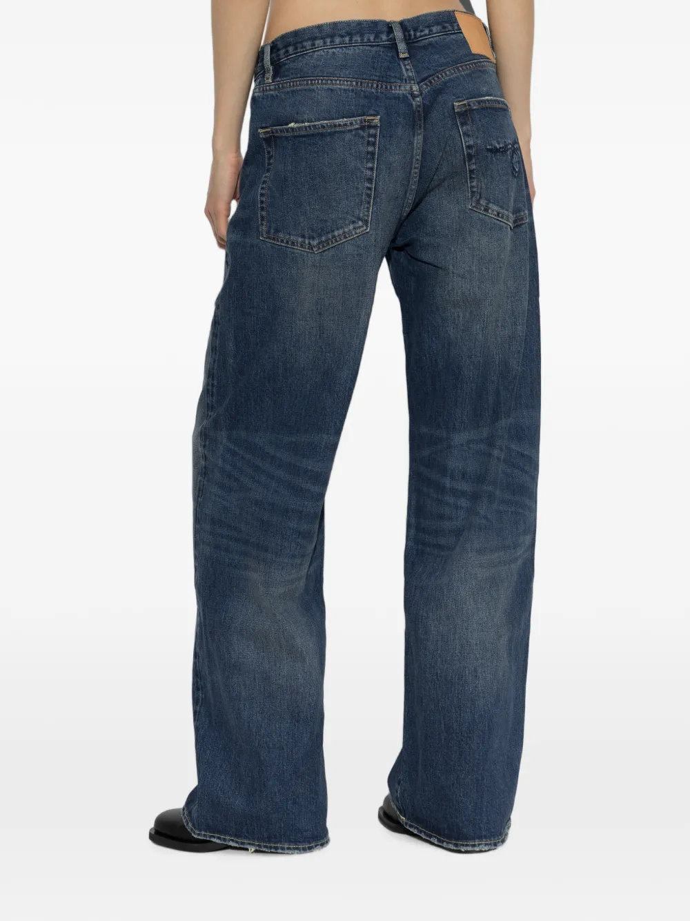 R13 D'Arcy wide-leg jeans Blauw