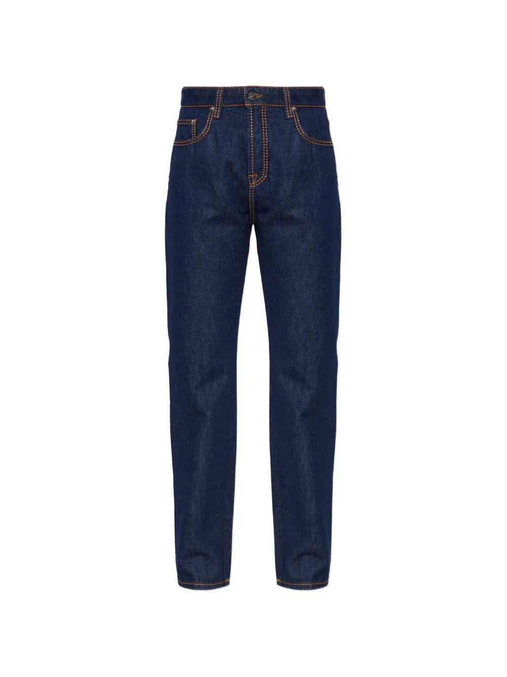 Versace contrast-stitch tapered jeans - Blu