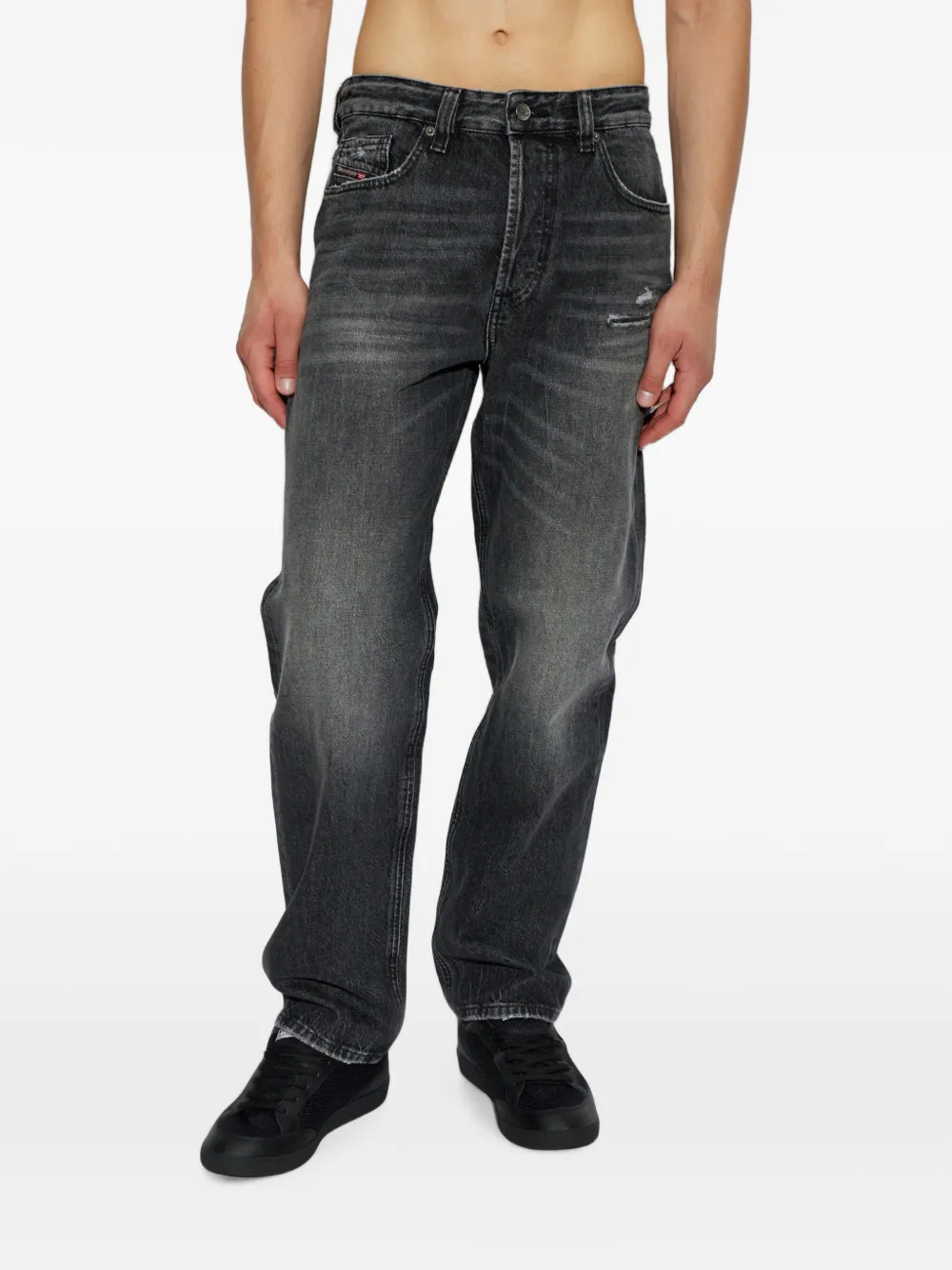 Diesel 2024 D-MACS gerafelde jeans Grijs