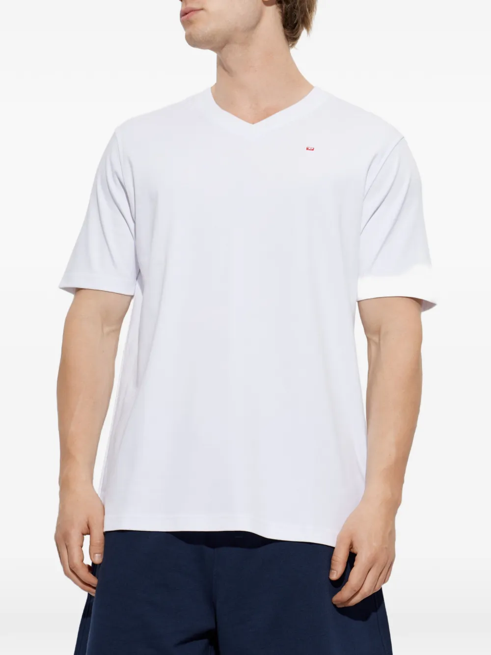 Diesel T-shirt met geborduurd logo Wit