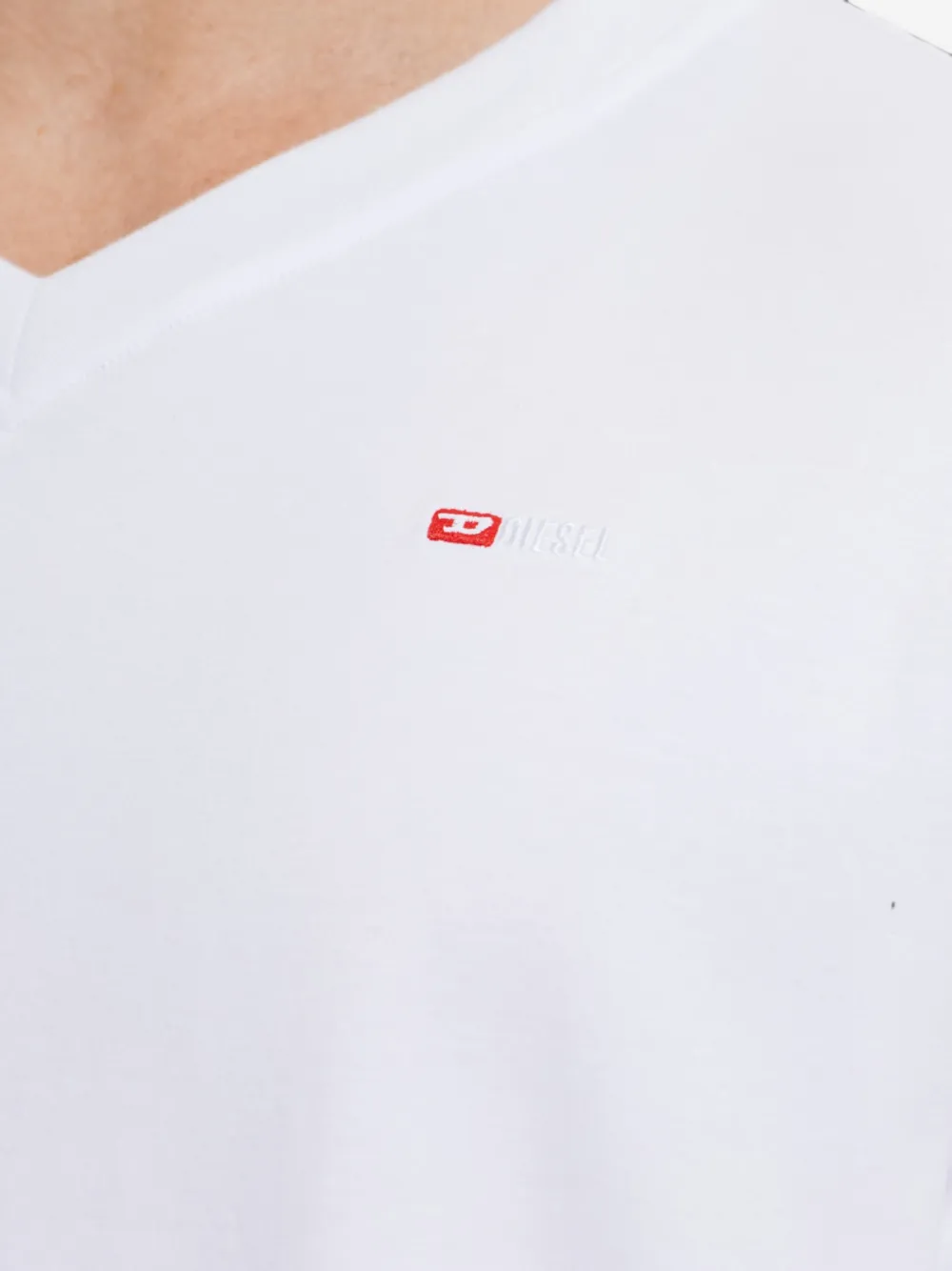 Diesel T-shirt met geborduurd logo Wit