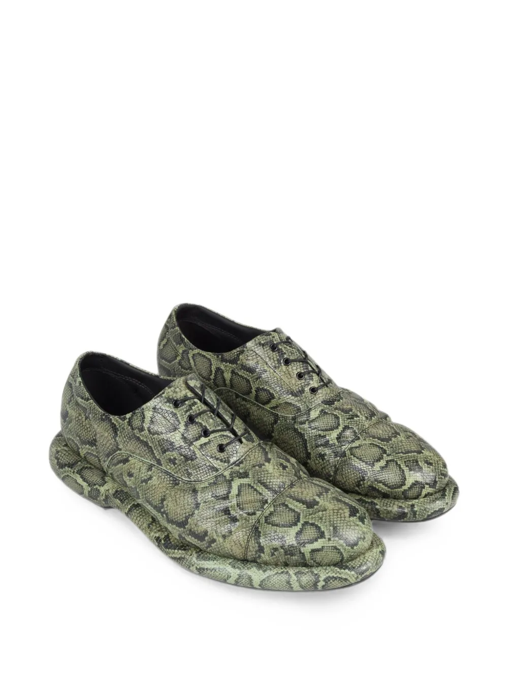 Clarks Originals snake-effect Oxford shoes Groen