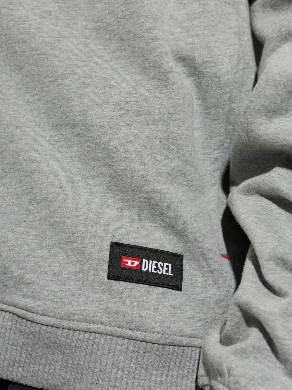 Diesel Hoodie met logopatch Grijs