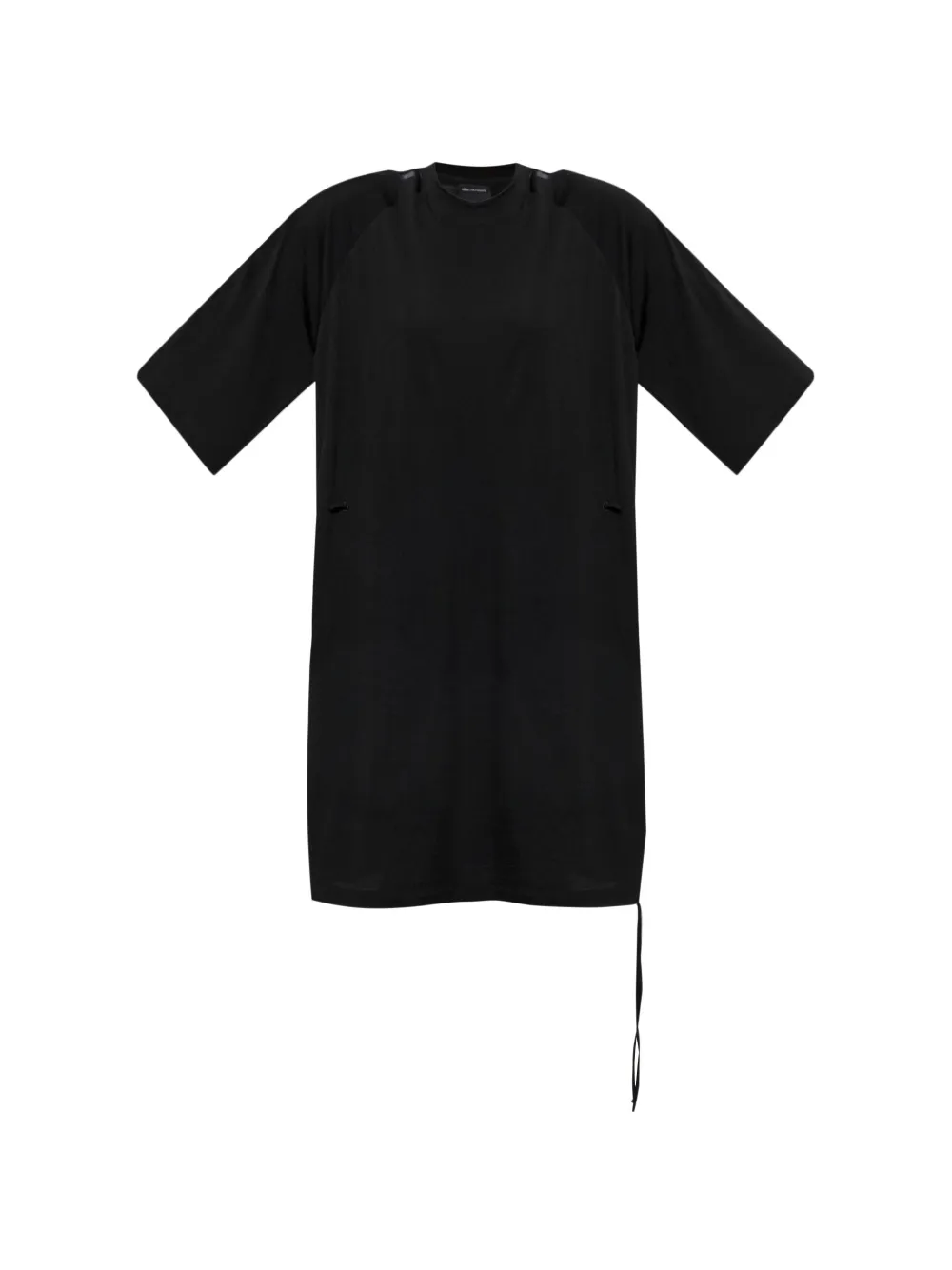 Y-3 stripe-detail drawstring-fastening midi dress - Black