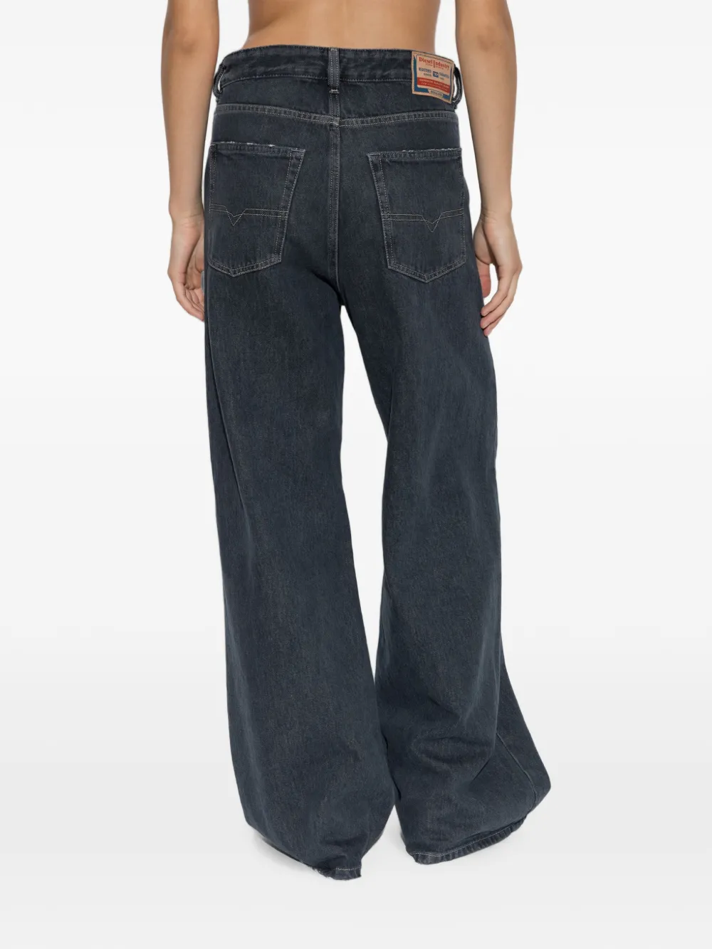 Diesel 1996 D-Sire jeans met wijde pijpen Zwart