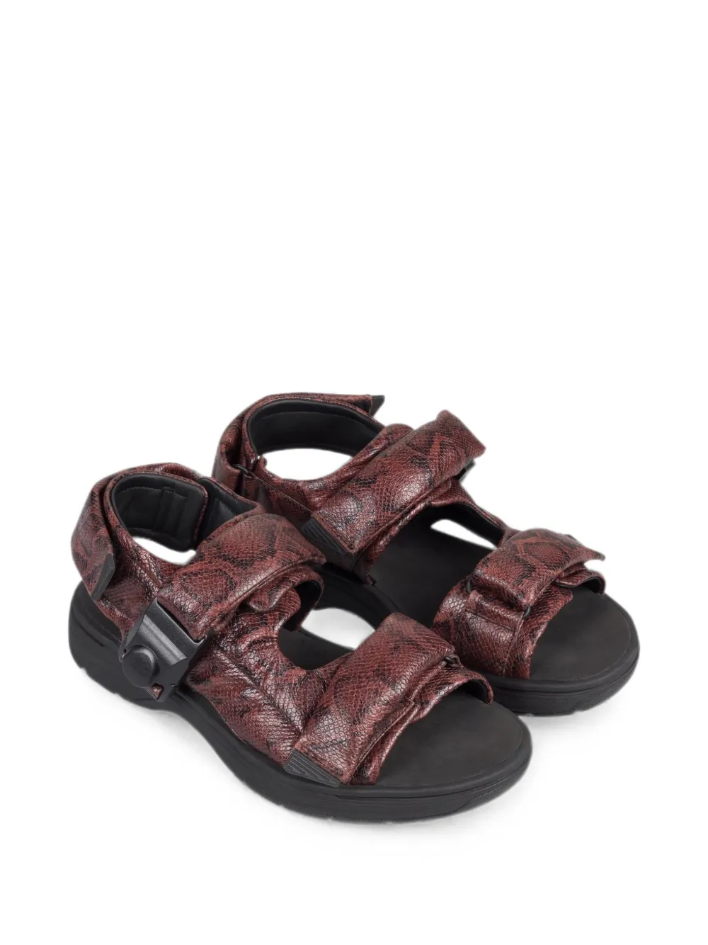 Clarks Originals snake-effect padded sandals Bruin