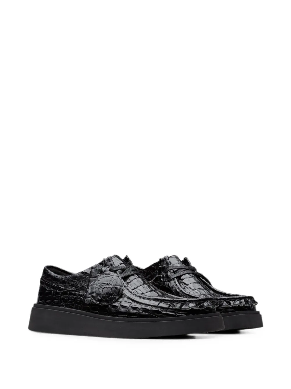 Clarks Originals x Martine Rose Torview croc-effect Derby shoes Zwart