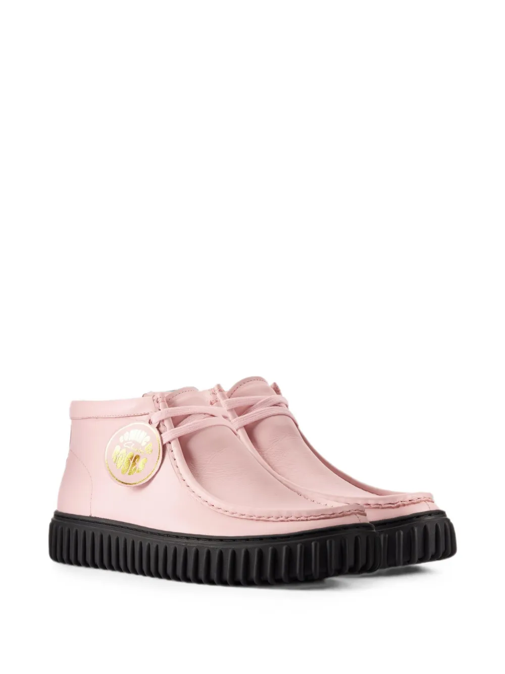 Clarks Originals x Martine Rose Torhill Hi leather boots Roze