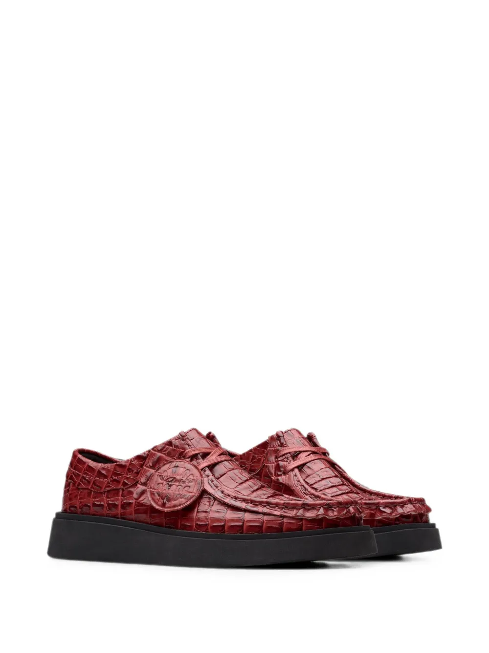Clarks Originals x Martine Rose Torview croc-effect Derby shoes Rood