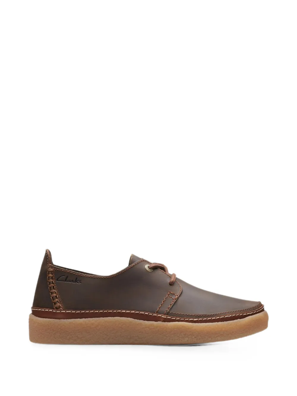 Clarks Originals Oakpark Lace leren sneakers Bruin