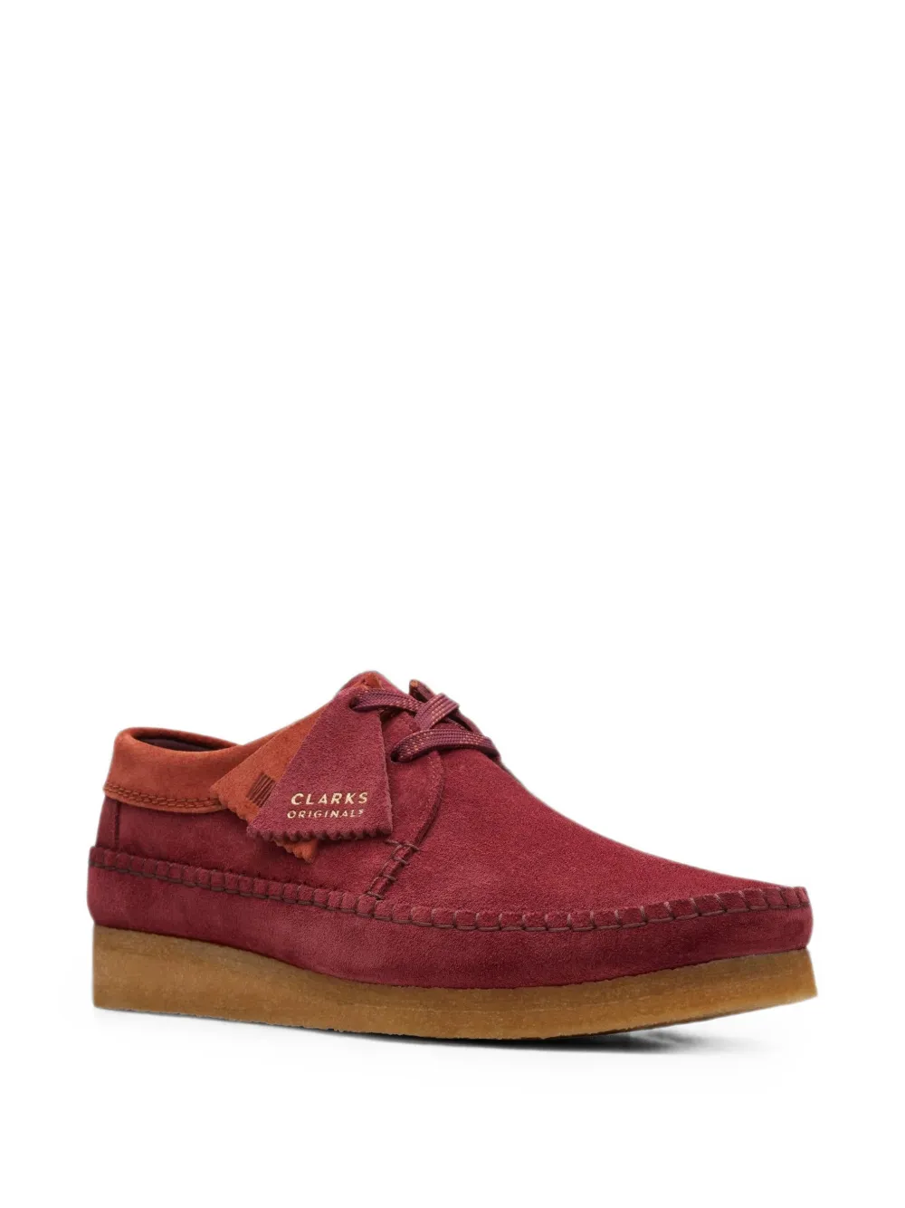 Clarks Originals Weaver suede lace-up Derby shoes Rood
