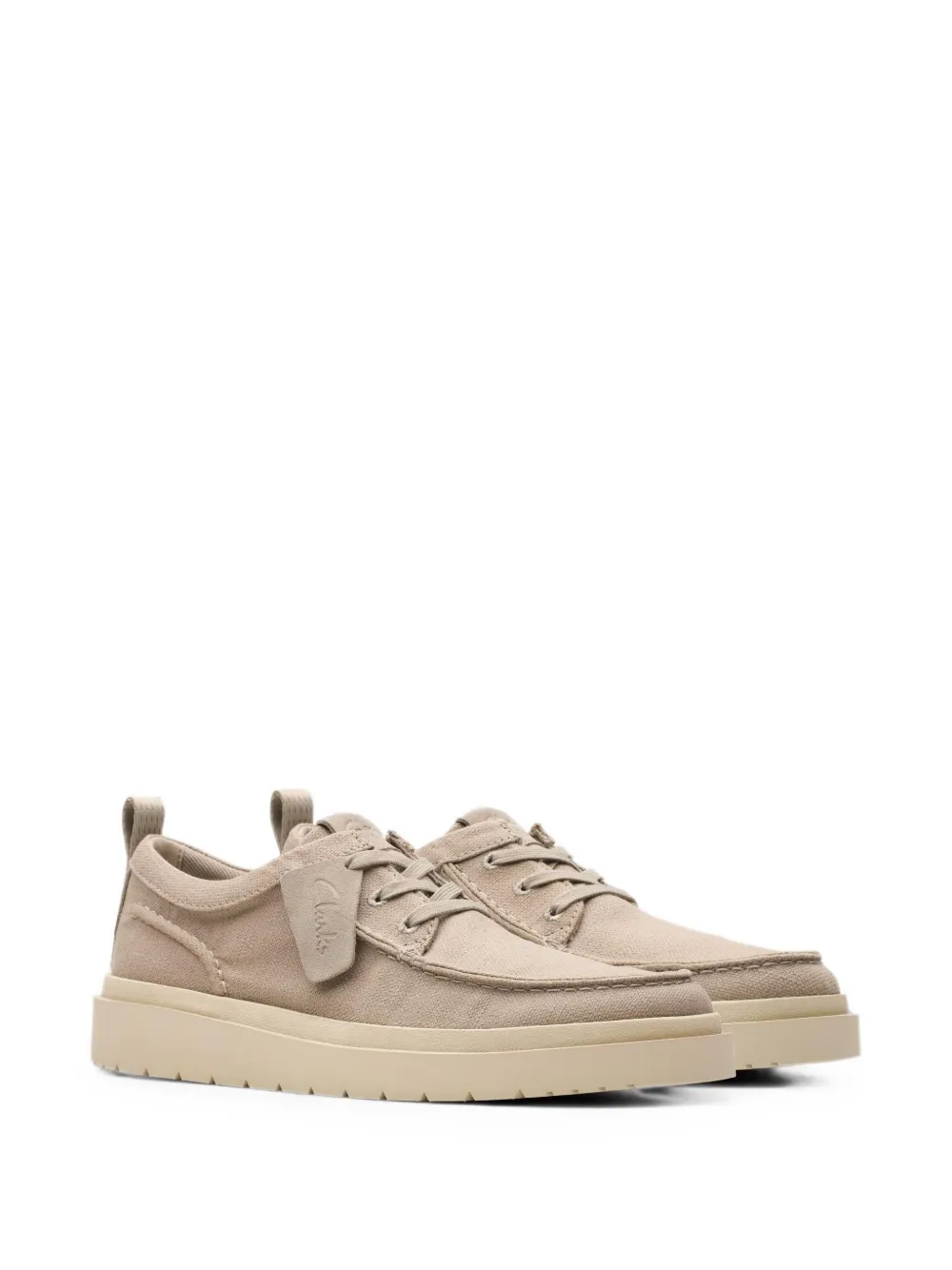 Clarks Originals Polden Moc lace-up canvas sneakers Beige