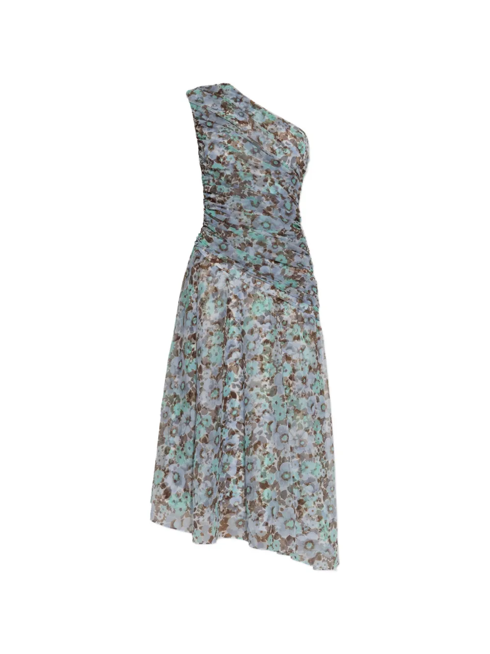 Tory Burch floral-print asymmetric dress - Blu