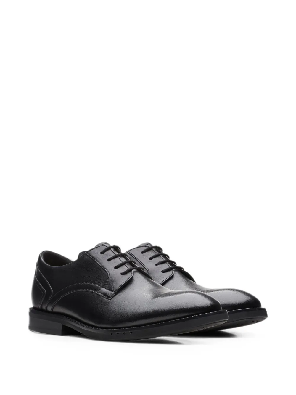 Clarks Originals Un Hugh Lace leren Derby schoenen Zwart