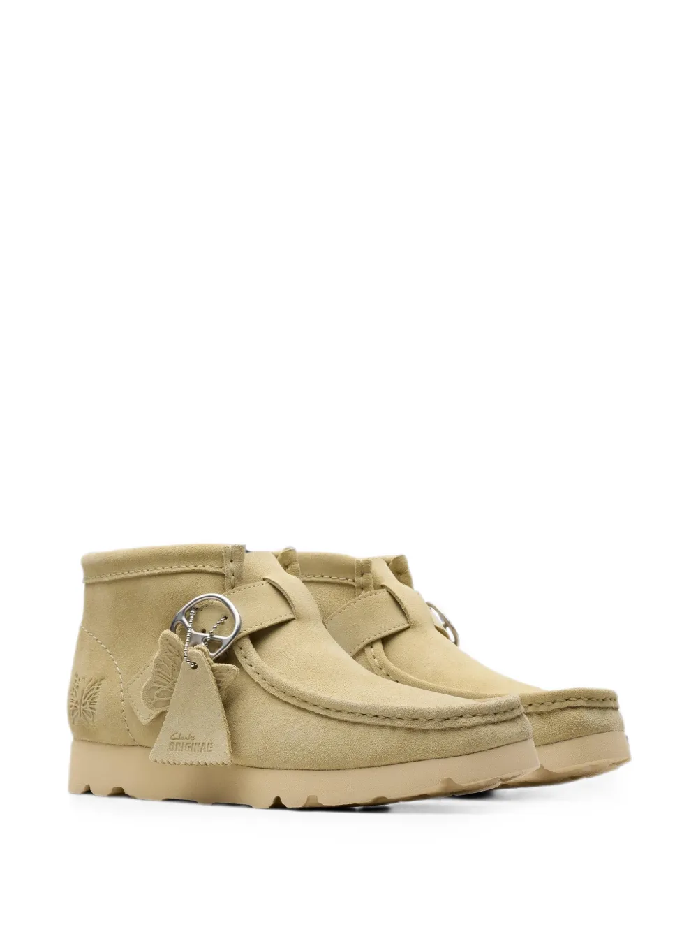 Clarks Originals x Needles Walla strap suede desert boots Beige