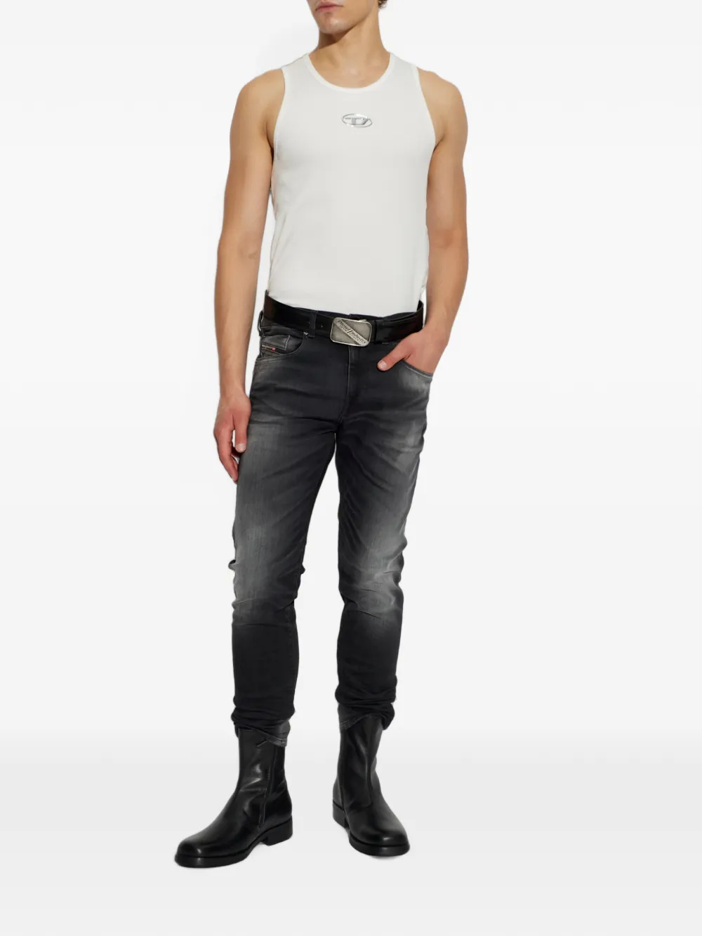 Diesel D-Strukt jeans met vervaagd effect Zwart