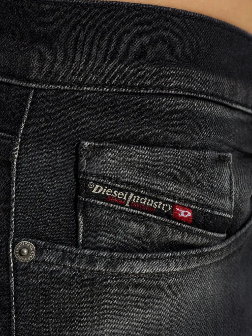 Diesel D-Strukt jeans met vervaagd effect Zwart