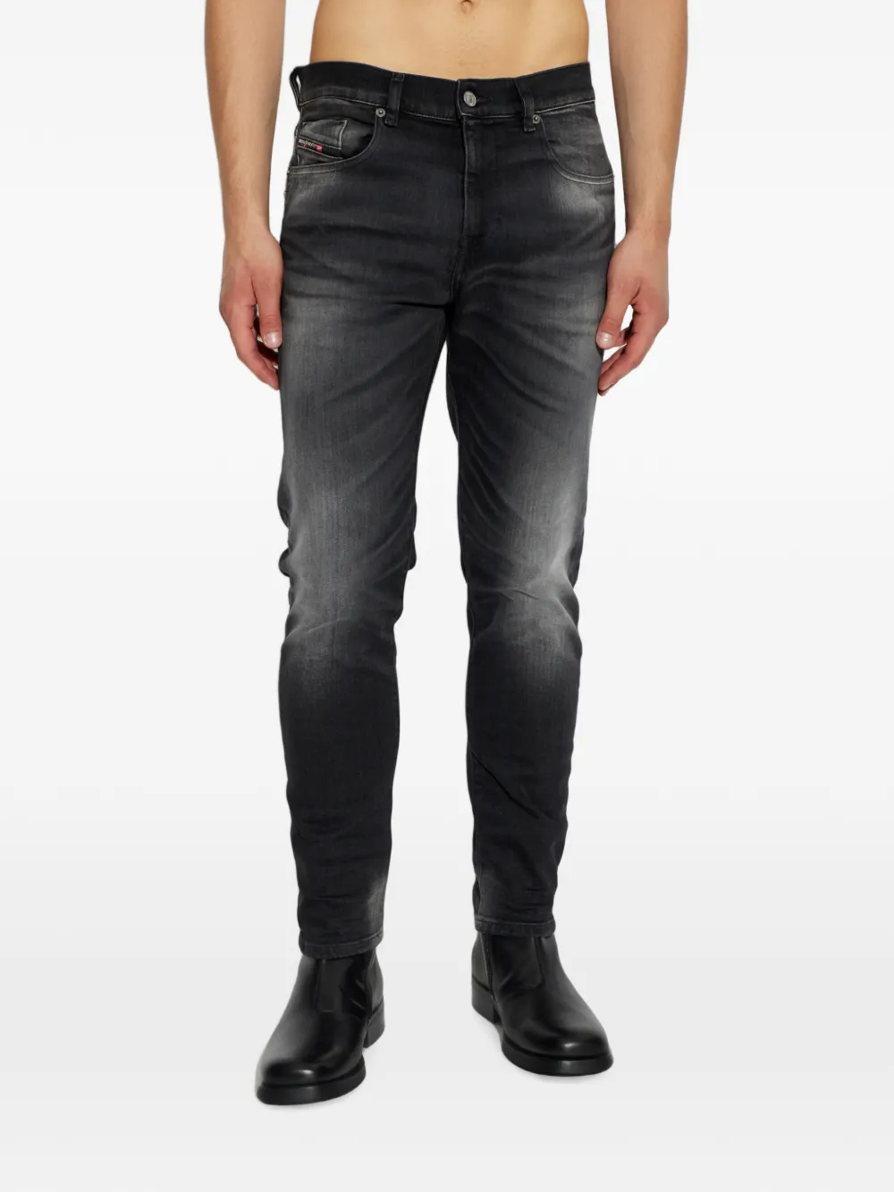 Diesel D-Strukt jeans met vervaagd effect Zwart